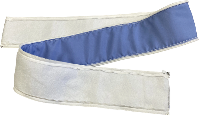 Funda Aislante 1600*100 Manguera Vapor Azul (Tejido No El&aacute;stico Azul Cielo + P-300 + Cremallera De Dientes Finos N&deg;5)