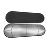 Almohadilla de aluminio recubierta de negro, recubierta de tefl&oacute;n/con placa de rejilla con borde de tela negra