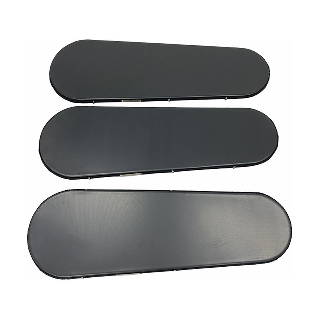 Almohadilla de aluminio recubierta de negro, recubierta de tefl&oacute;n/con placa de rejilla con borde de tela negra